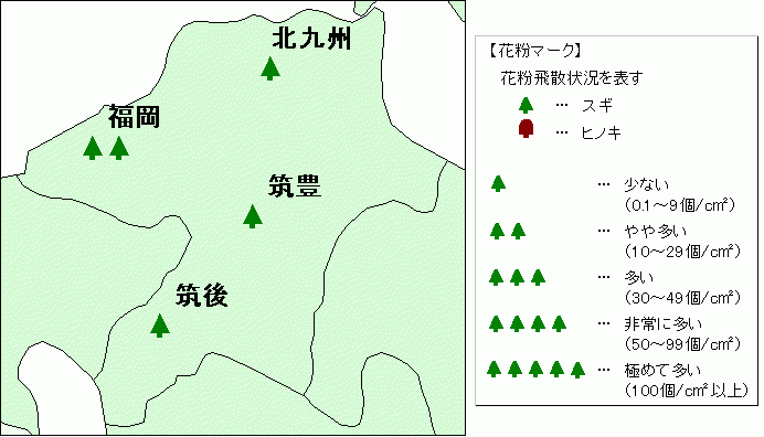 福岡県医師会 福岡県花粉情報